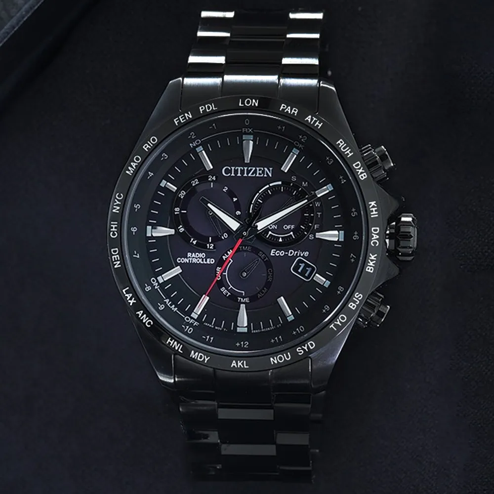 CITIZEN星辰 GENTS系列 光動能 電波計時腕錶 44mm/AT9123-13E 歷史價格詳細信息
