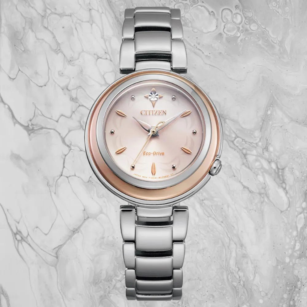 CITIZEN / EM0589-88X / L 光動能 優雅迷人 晶鑽 藍寶石水晶玻璃 不鏽鋼手錶 粉色 30mm 歷史價格詳細信息