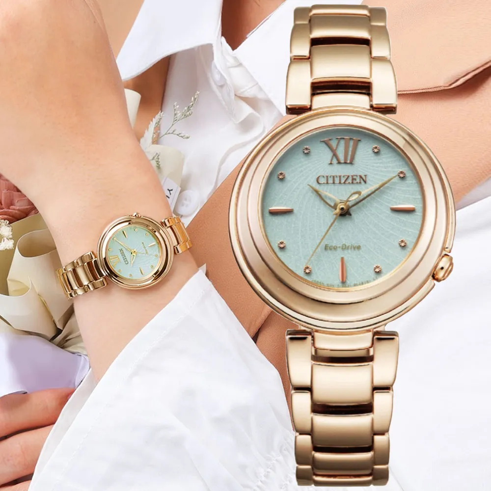 CITIZEN星辰 L系列 光動能 玫瑰金 優雅時尚腕錶 28mm / EM0929-81Y 歷史價格詳細信息