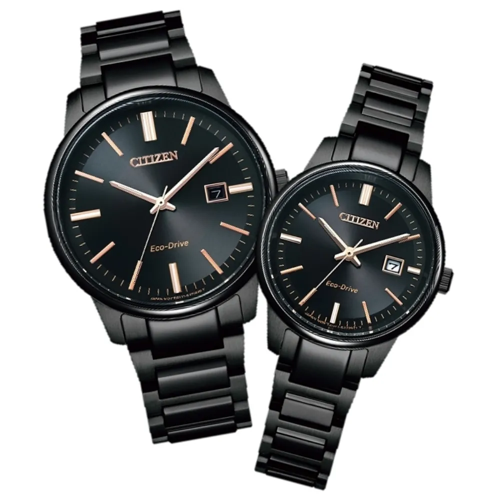 CITIZEN星辰 PAIR系列 光動能簡約對錶-黑 (AW1231-66E+FE1081-67E) 歷史價格詳細信息