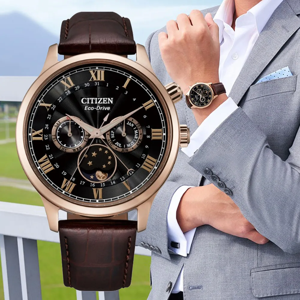 CITIZEN星辰 GENTS系列 光動能星空月相羅馬腕錶 42mm/AP1050-81L 歷史價格詳細信息