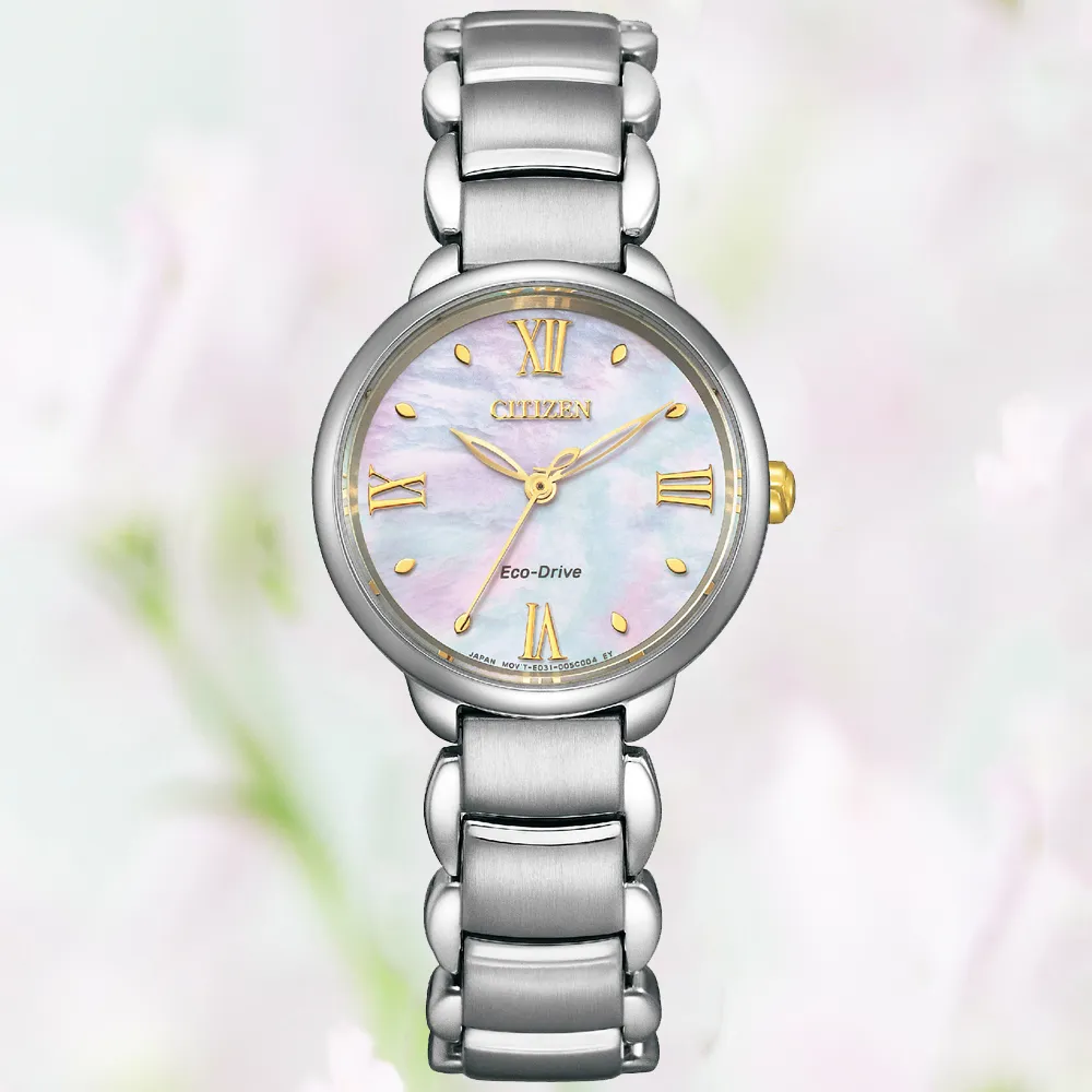 CITIZEN星辰 L系列 光動能時尚玫瑰金腕錶 30mm/EM0912-84Y 歷史價格詳細信息