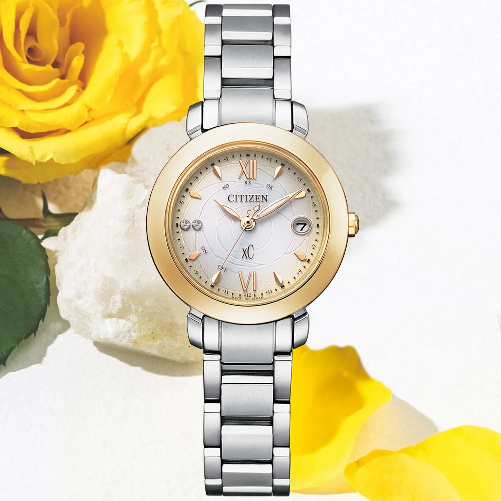 CITIZEN星辰 xC系列 光動能電波鈦金屬腕錶 27mm/ES9446-54W 歷史價格詳細信息