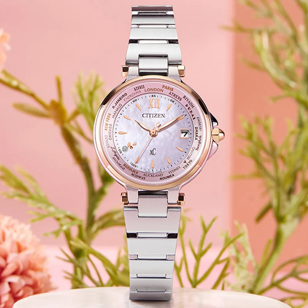 CITIZEN EC1011-62W《xC 田馥甄 代言款》29mm/光動能電波萬年曆女款/雙色金【第一鐘錶】 歷史價格詳細信息