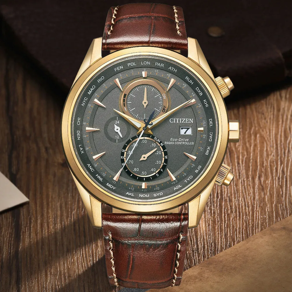 【CITIZEN 星辰】GENTS系列 電波對時 萬年曆 光動能 計時腕錶 雙12 優惠(AT8263-10H) 歷史價格詳細信息