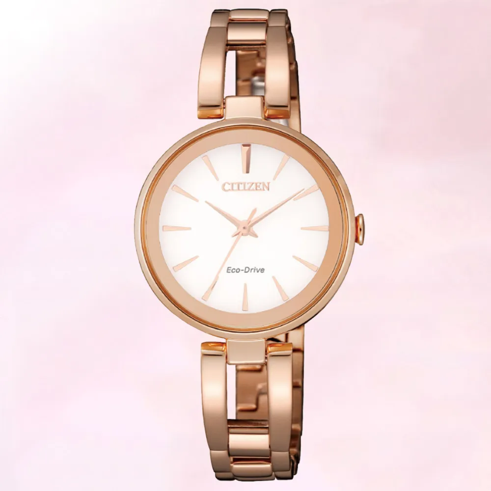 CITIZEN 星辰 LADYS 光動能 簡約優雅淑女腕錶-玫瑰金 28mm (EM0639-81A) 歷史價格詳細信息