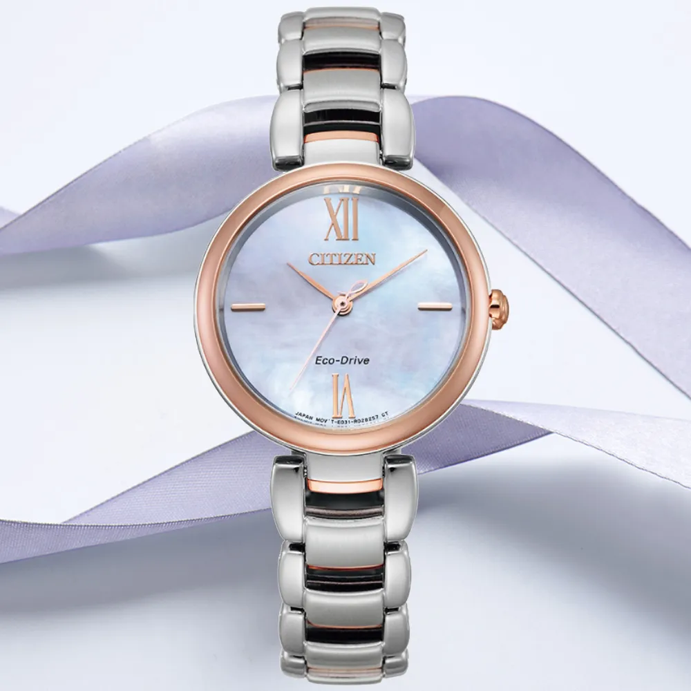 CITIZEN 星辰錶 L系列 白蝶貝球面氣質女錶-金色30.5mm(EM0673-83D) 歷史價格詳細信息