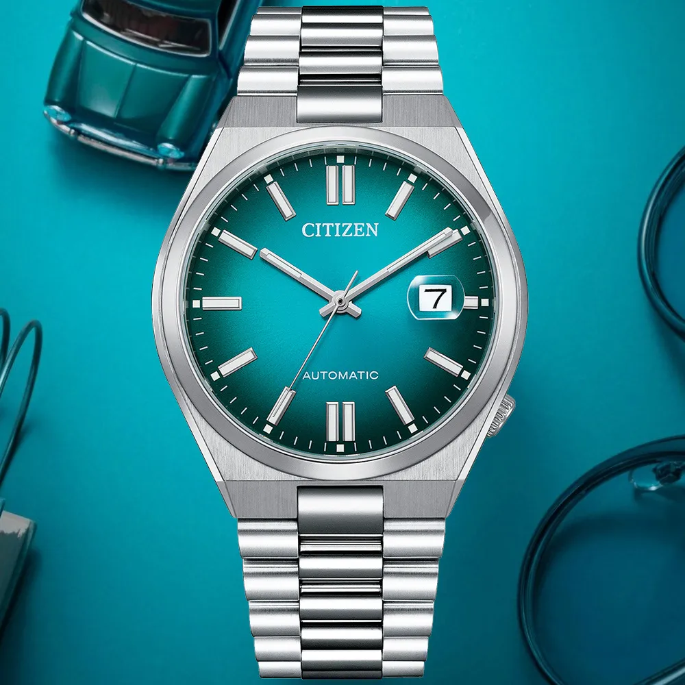 【CITIZEN】星辰 NJ0151-88X 青春撞色 日期顯示 鋼錶帶 機械男錶 湖水綠/銀 40mm 歷史價格詳細信息