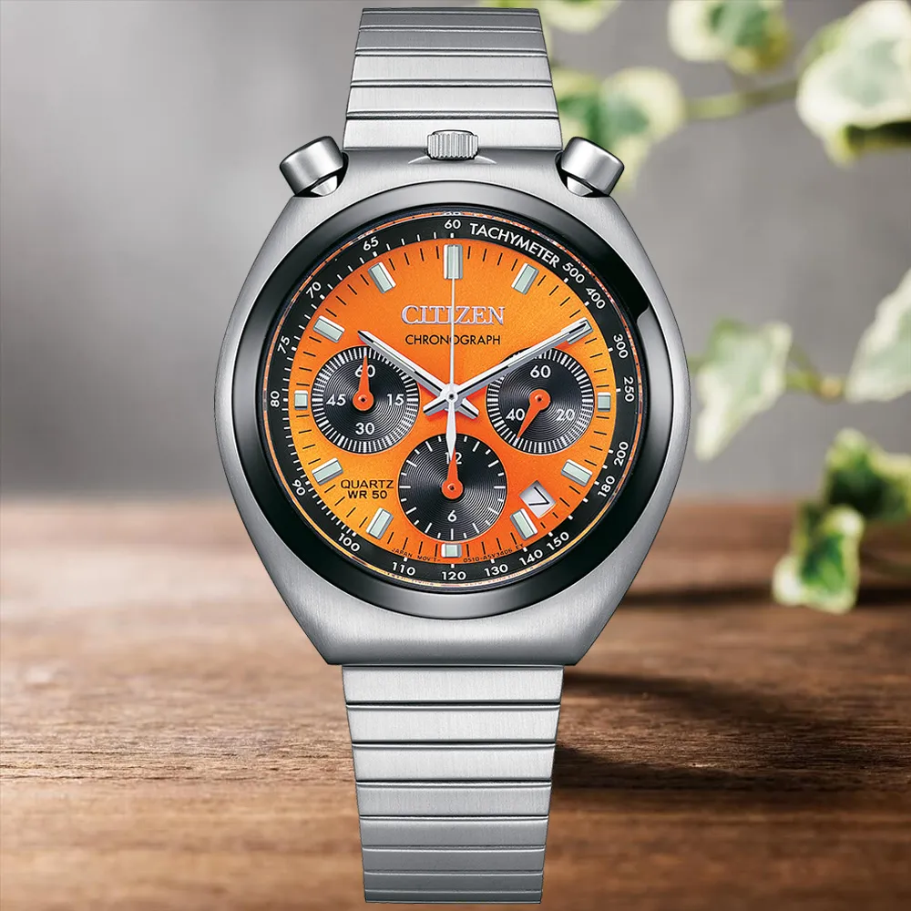 CITIZEN 星辰表 / AN3690-56L / 經典三眼計時碼錶日期日本機芯防水100米不鏽鋼手錶藍色43mm 歷史價格詳細信息
