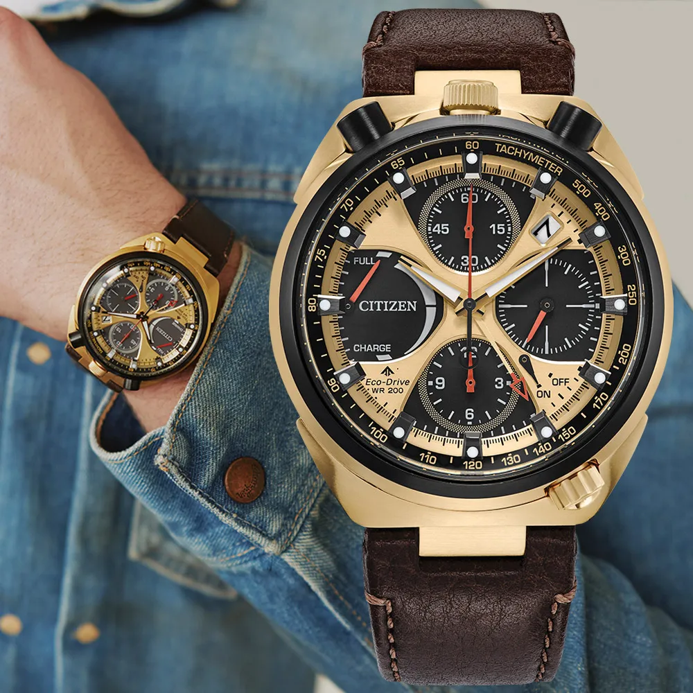CITIZEN 星辰 PROMASTER Tsuno Chrono50週年限定 光動能三眼碼錶計時腕錶-44.5mm(AV0072-01X) 歷史價格詳細信息