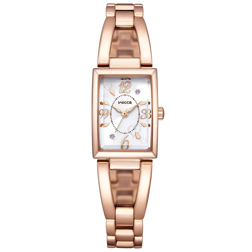 CITIZEN星辰 Wicca 公主系列 太陽能 方型水晶腕錶 17.5*24mm / KF7-562-91 歷史價格詳細信息