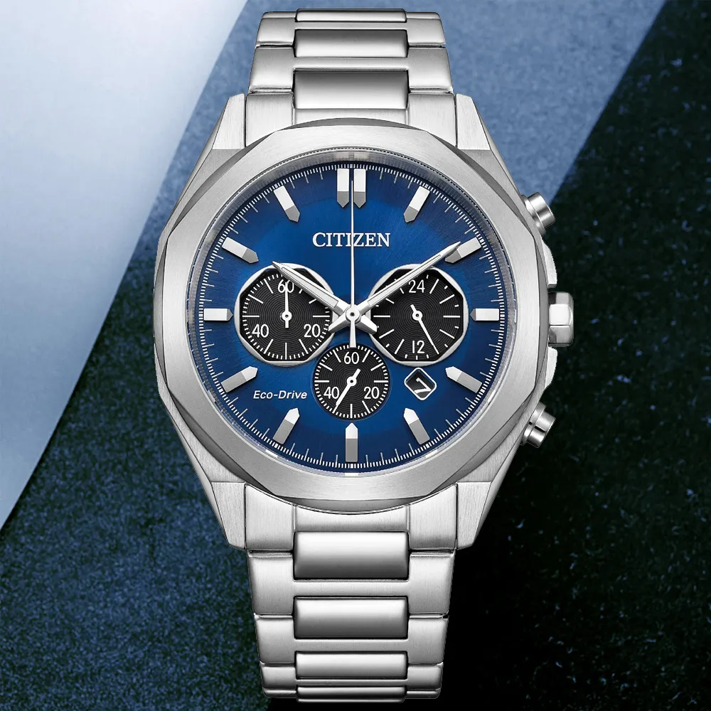 CITIZEN 光動能時尚計時兩眼腕錶-銀X黑-CA7001-87E 歷史價格詳細信息