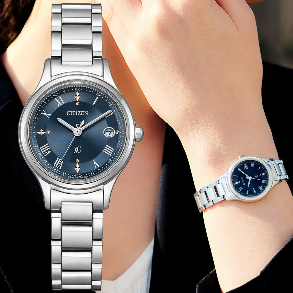 CITIZEN星辰 xC系列 光動能電波鈦金屬腕錶 27mm/ES9446-54W 歷史價格詳細信息