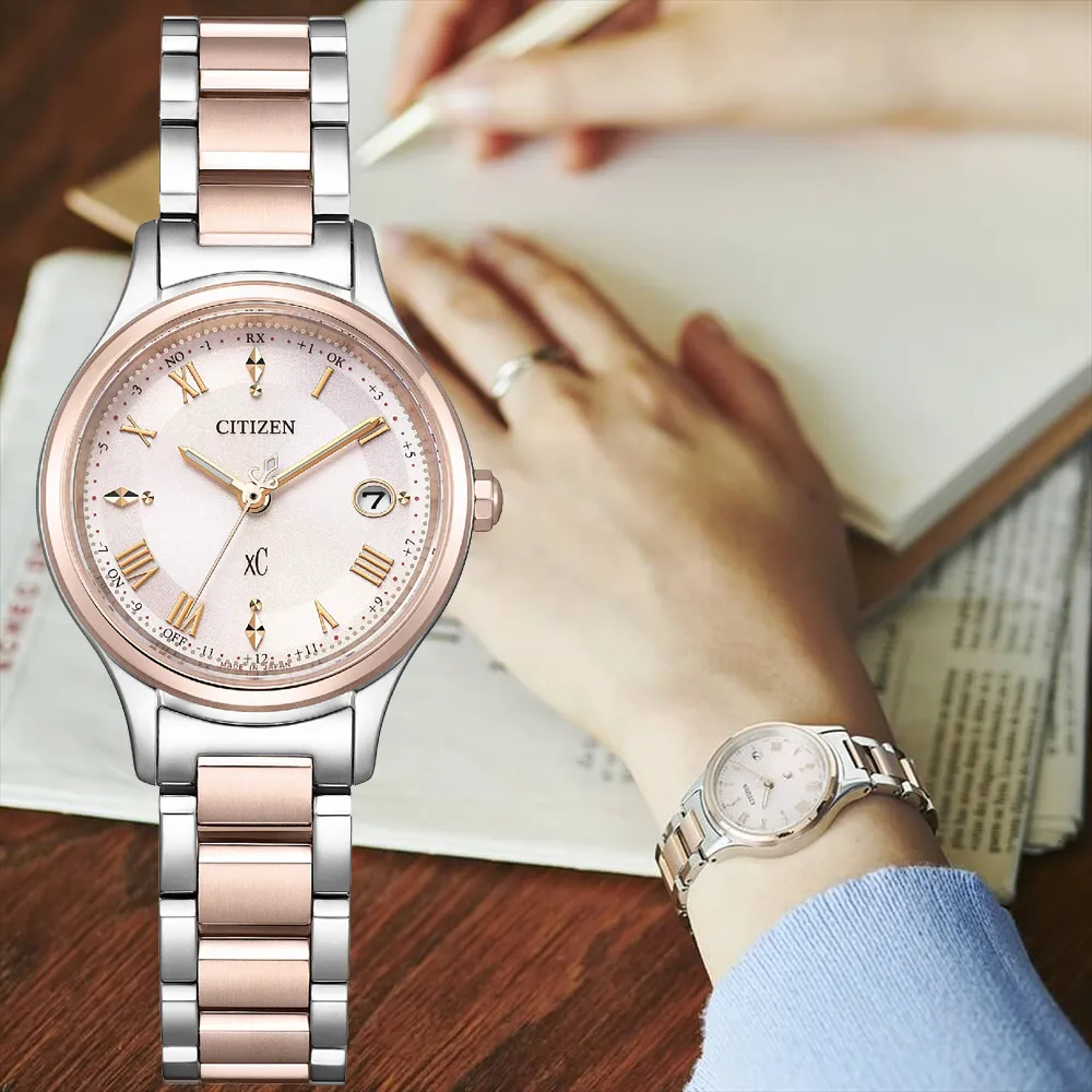 CITIZEN星辰 xC系列 光動能電波鈦金屬腕錶 27mm/ES9446-54W 歷史價格詳細信息