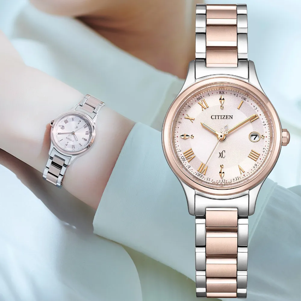 CITIZEN星辰 xC系列 光動能電波鈦金屬腕錶 27mm/ES9446-54W 歷史價格詳細信息