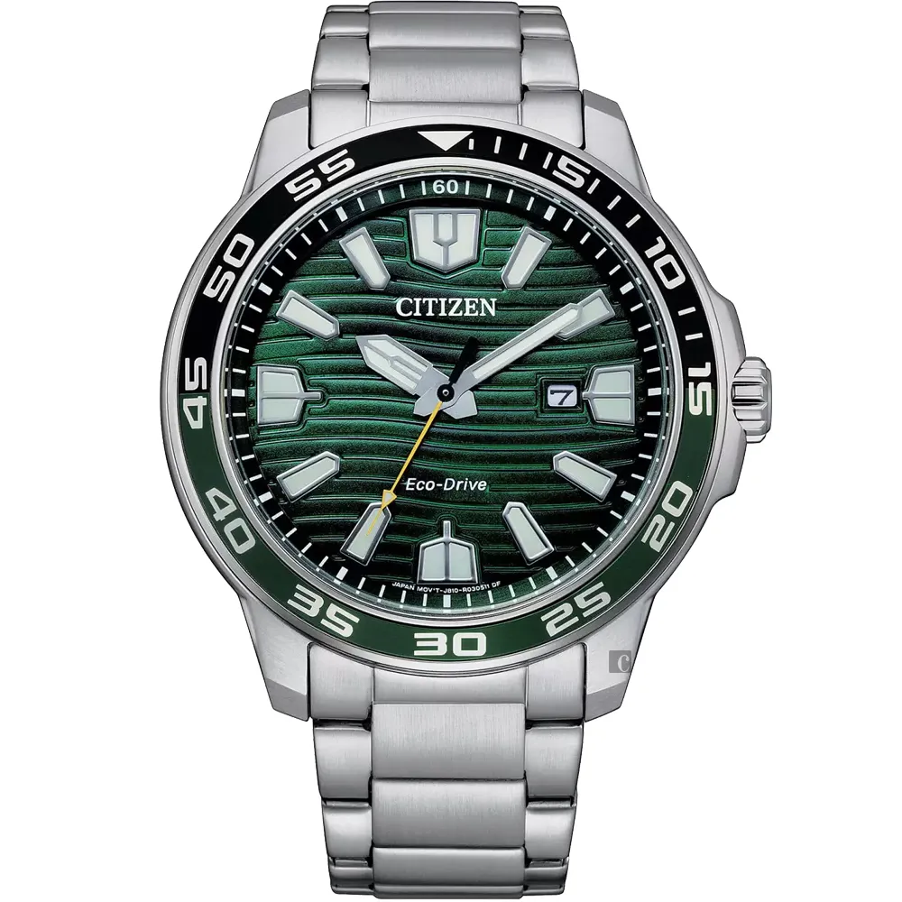 CITIZEN 星辰 光動能紳士手錶-銀x綠 AW1526-89X 歷史價格詳細信息