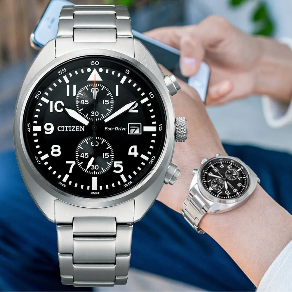 CITIZEN CA7040-85E《光動能運動飛行錶》41mm/三眼計時/100M防水/黑面【第一鐘錶】 歷史價格詳細信息