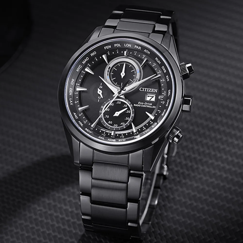 【CITIZEN 星辰】GENTS系列 電波對時 萬年曆 光動能 計時腕錶 雙12 優惠(AT8263-10H) 歷史價格詳細信息