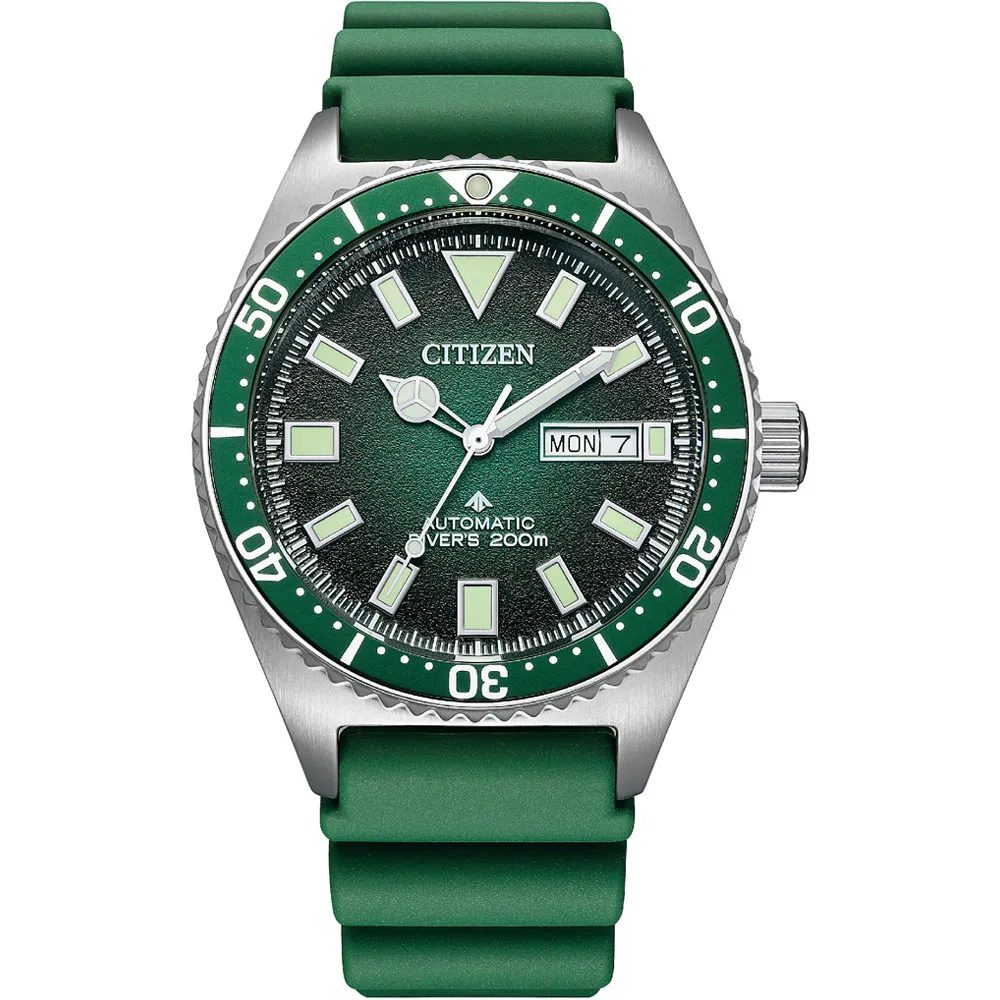 【CITIZEN】星辰 Promaster NY0121-09X 膠錶帶 機械男錶 兩百米潛水錶 綠/銀 41mm 歷史價格詳細信息