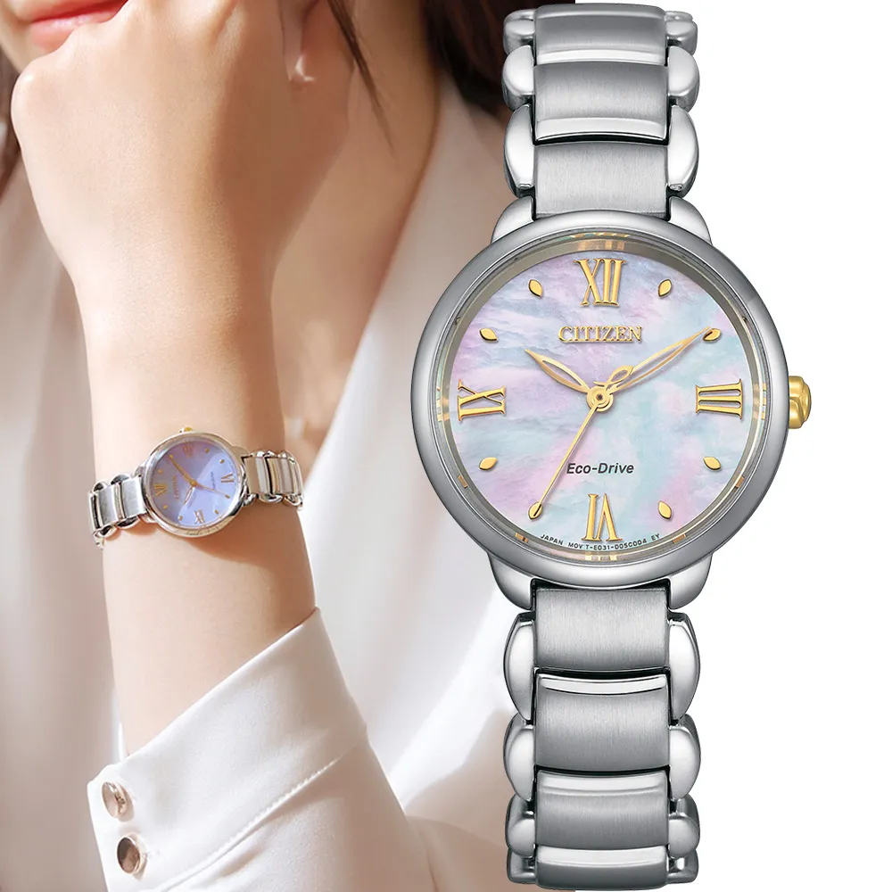 CITIZEN 星辰 光動能簡約優雅女錶-28mm銀EM0631-83D 歷史價格詳細信息