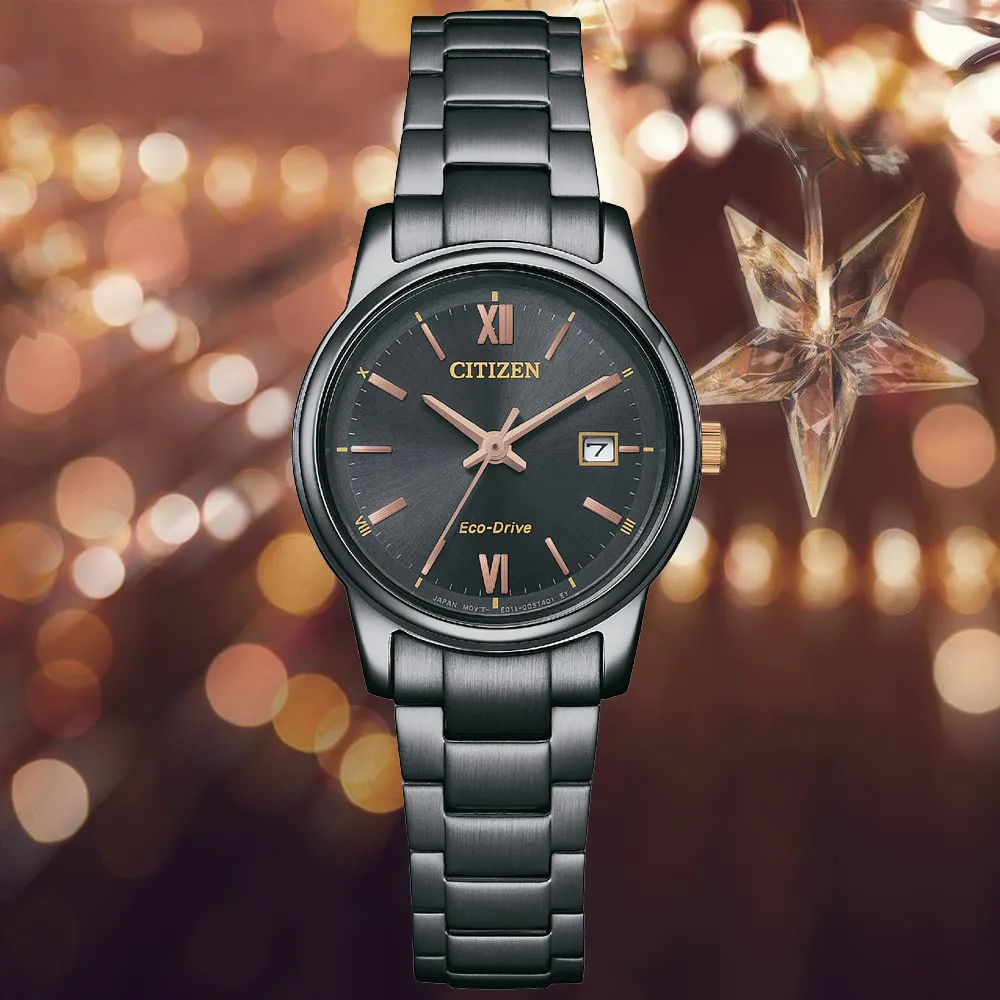 CITIZEN 星辰 PAIR 光動能時尚黑淑女腕錶-29.2mm EW2597-86E 歷史價格詳細信息