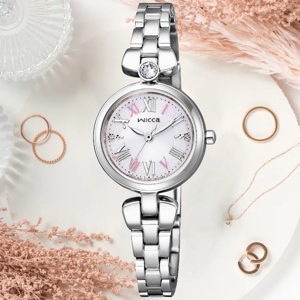 【CITIZEN】星辰 Wicca 星飾系列 KP5-611-91 羅馬字 太陽能 鋼錶帶女錶 銀 23.5mm 歷史價格詳細信息