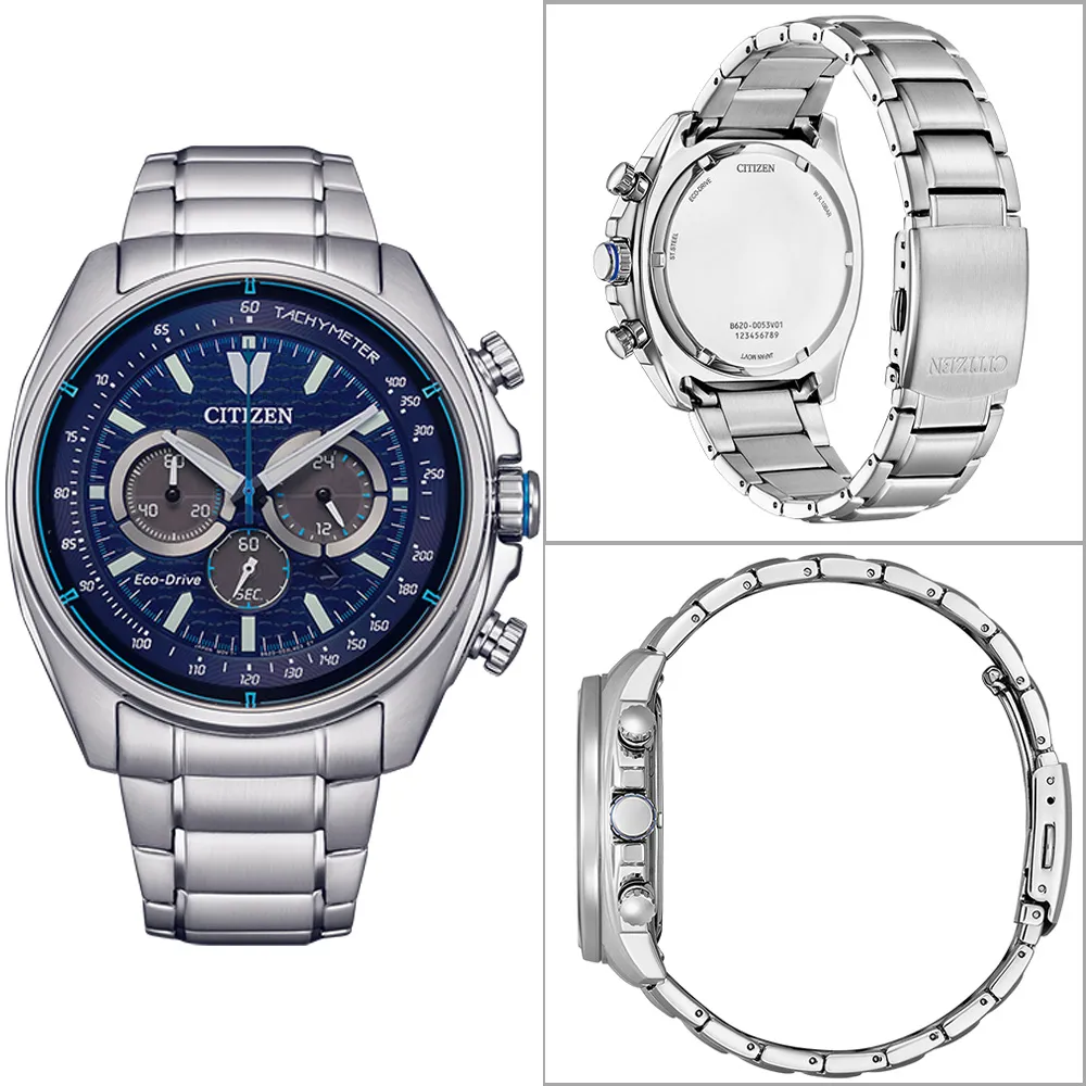 星辰CITIZEN 極速豪傑光動能計時腕錶(CA0615-59E)-黑/43mm 歷史價格詳細信息