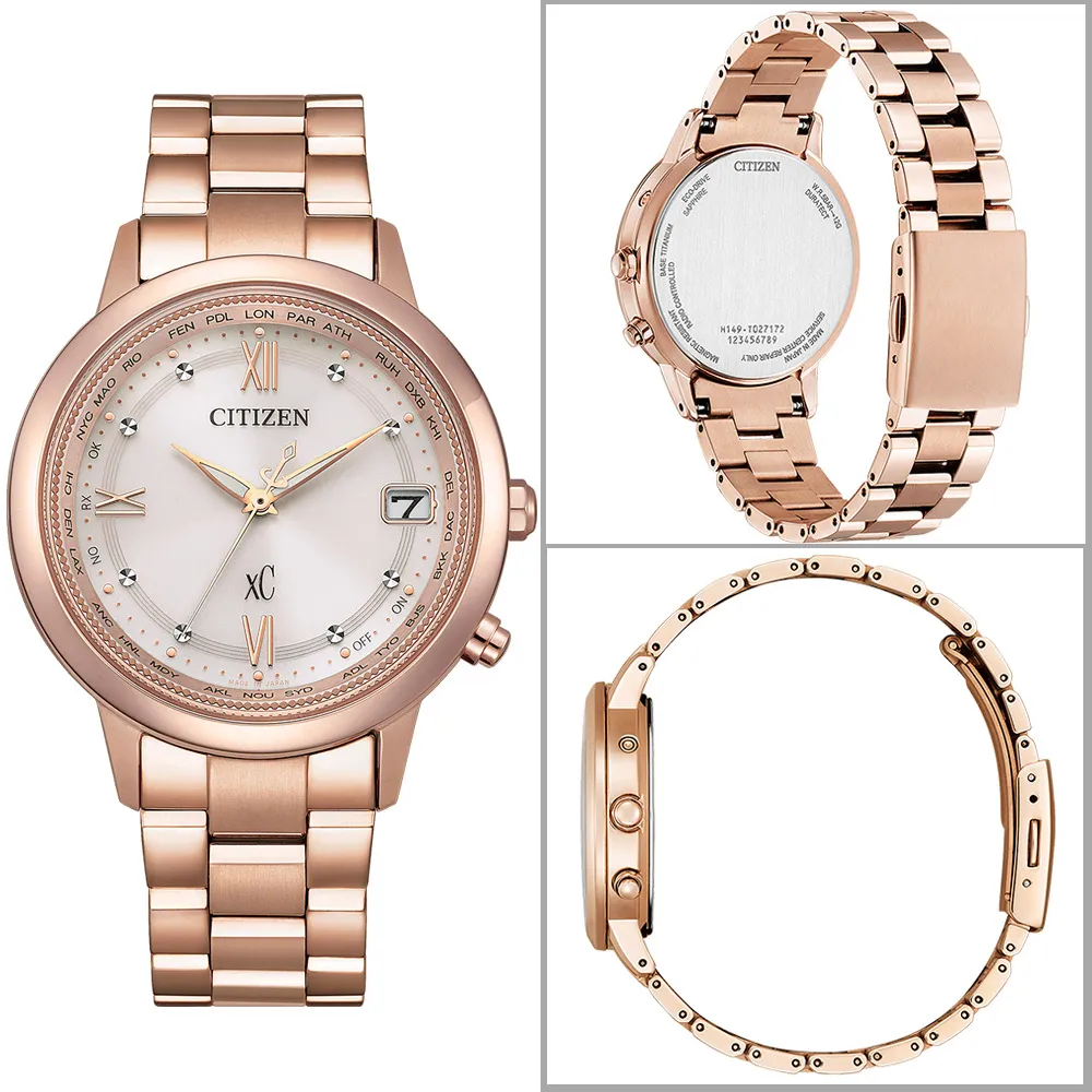 CITIZEN 星辰 xC 廣告款永恆韶光限量光動能電波鈦金屬女錶-36mm(CB1105-02W) 歷史價格詳細信息