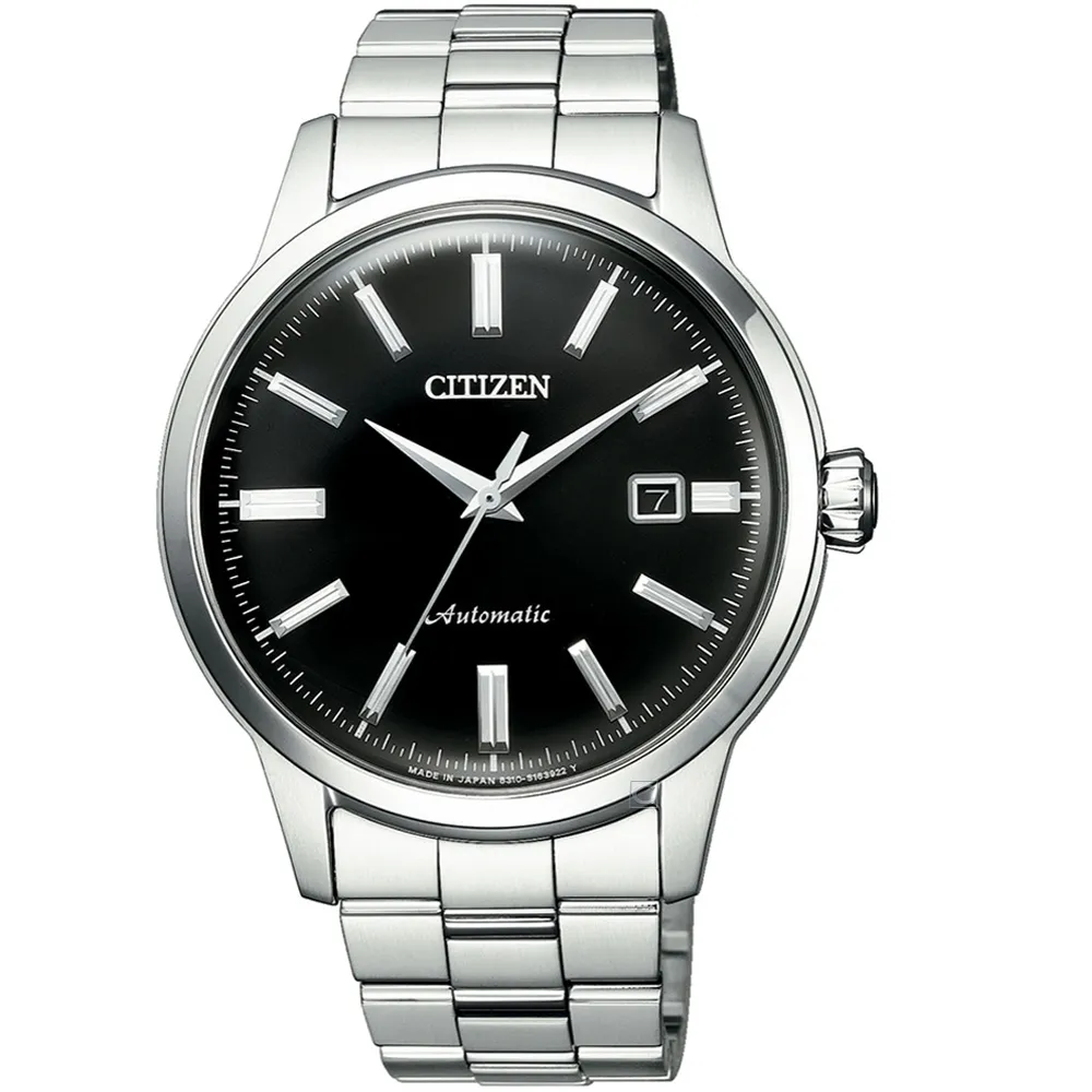 CITIZEN / NK0000-95E / 簡約紳士 機械錶 自動上鍊 日期顯示 不鏽鋼手錶 黑色 41mm 歷史價格詳細信息
