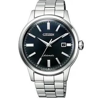 CITIZEN / NK0000-95E / 簡約紳士 機械錶 自動上鍊 日期顯示 不鏽鋼手錶 黑色 41mm 歷史價格詳細信息