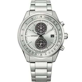 CITIZEN 光動能時尚計時兩眼腕錶-銀X黑-CA7001-87E 歷史價格詳細信息