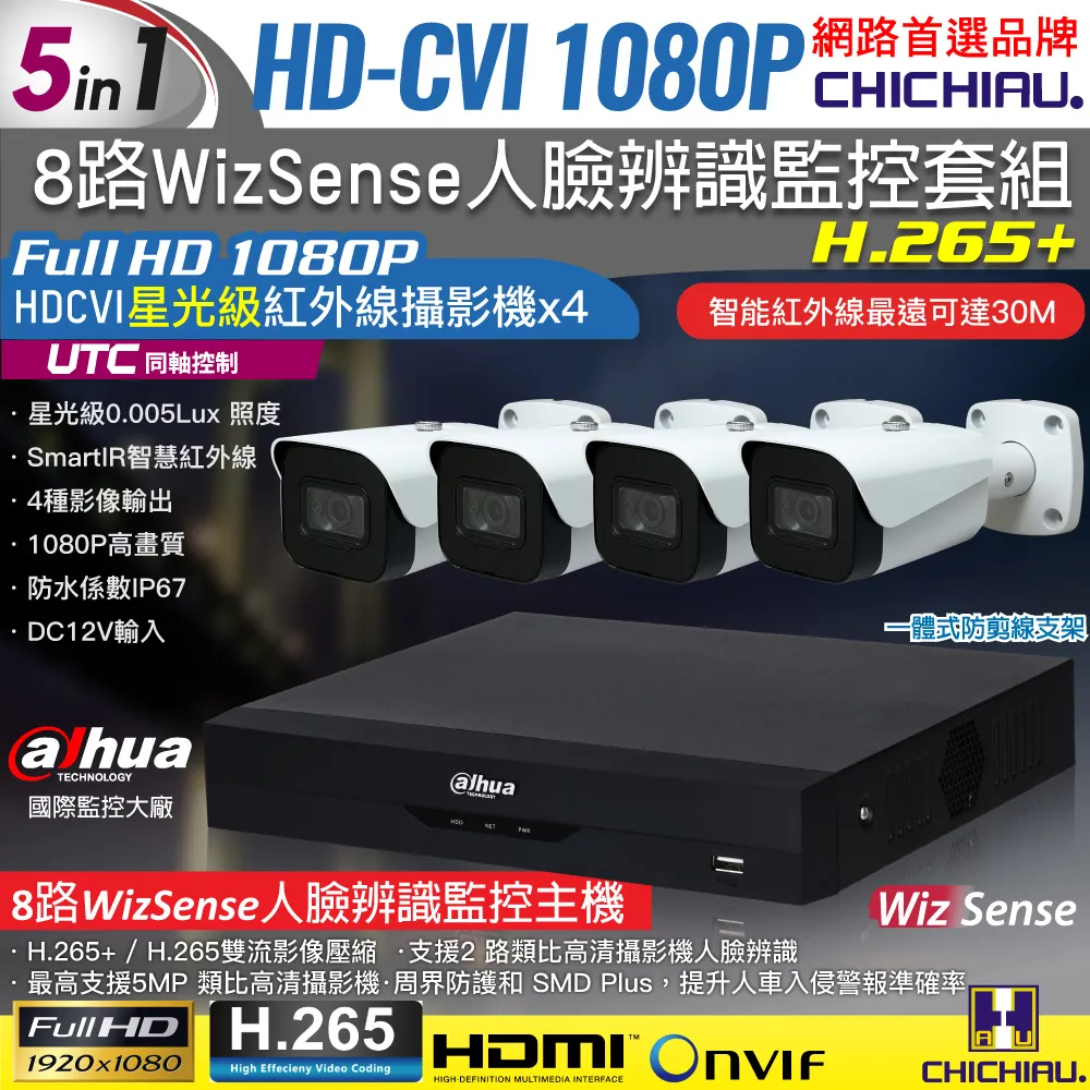 【CHICHIAU】Dahua大華 四合一CVI 星光級1080P 200萬紅外線監視器攝影機 (HAC-HFW1230TP) 歷史價格詳細信息