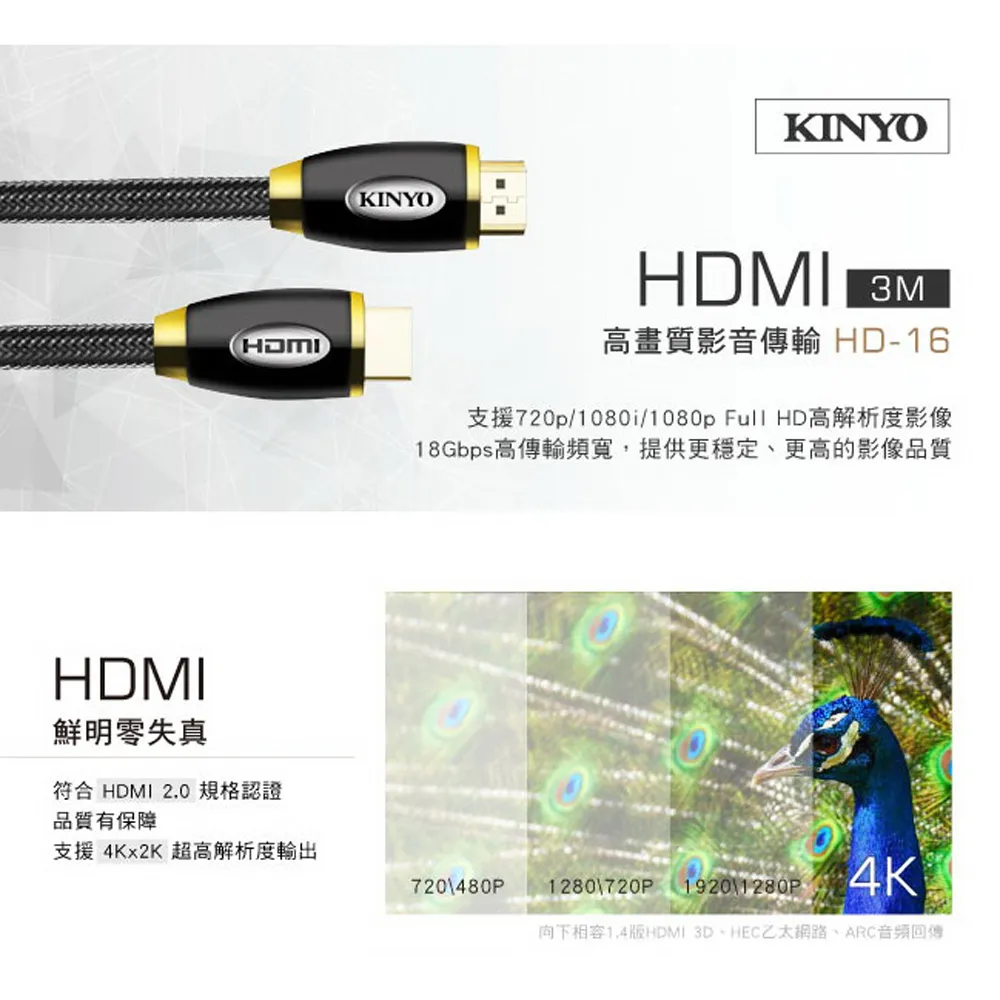 kinyo HDMI公對母轉接延長線 HD-08 50cm線長 高解析4K*2K 支援HDMI設備延長用途-【便利網】 歷史價格詳細信息