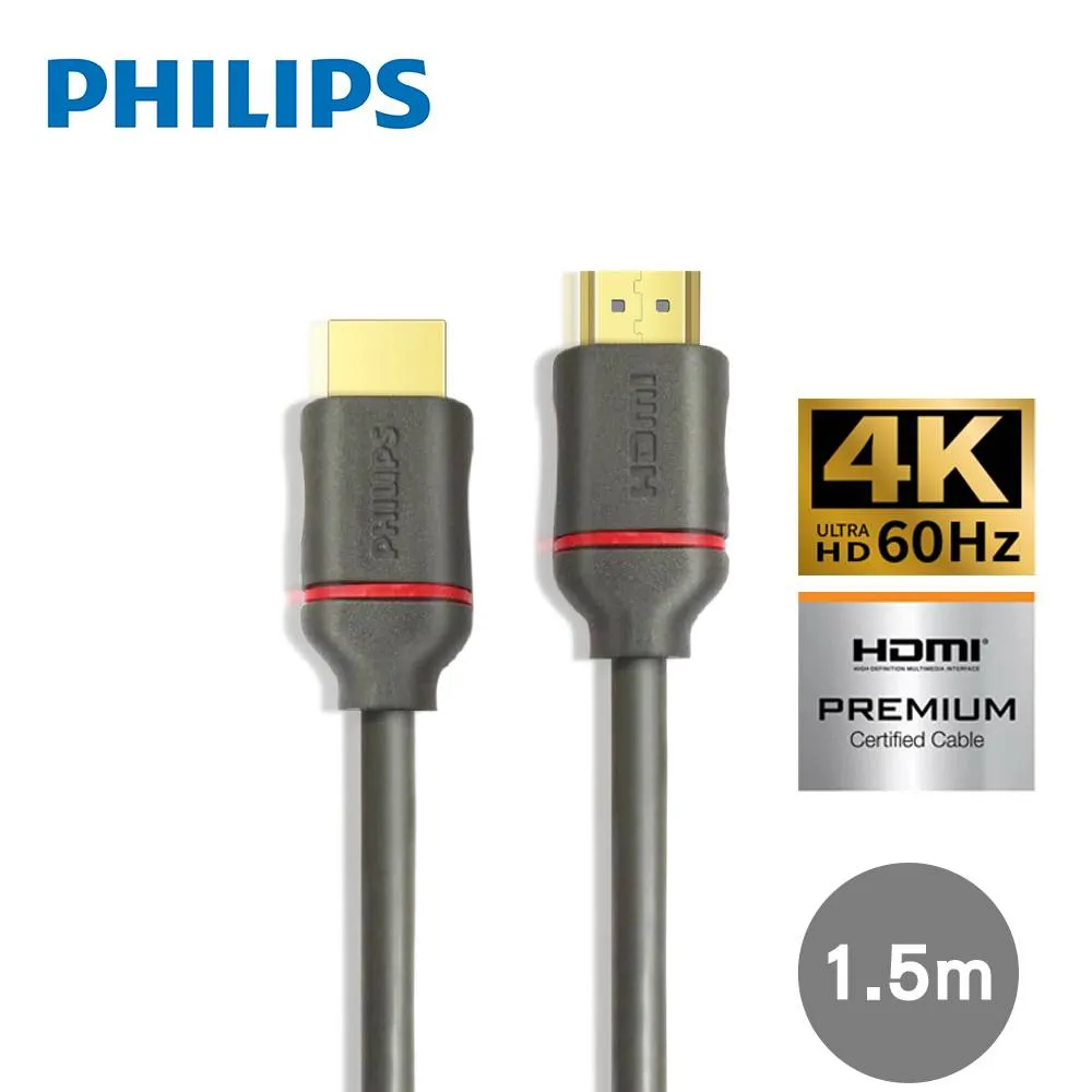 PHILIPS 飛利浦 1.5m HDMI 2.0 鋁合金影音傳輸線-兩入組 SWV7015/10-2 歷史價格詳細信息
