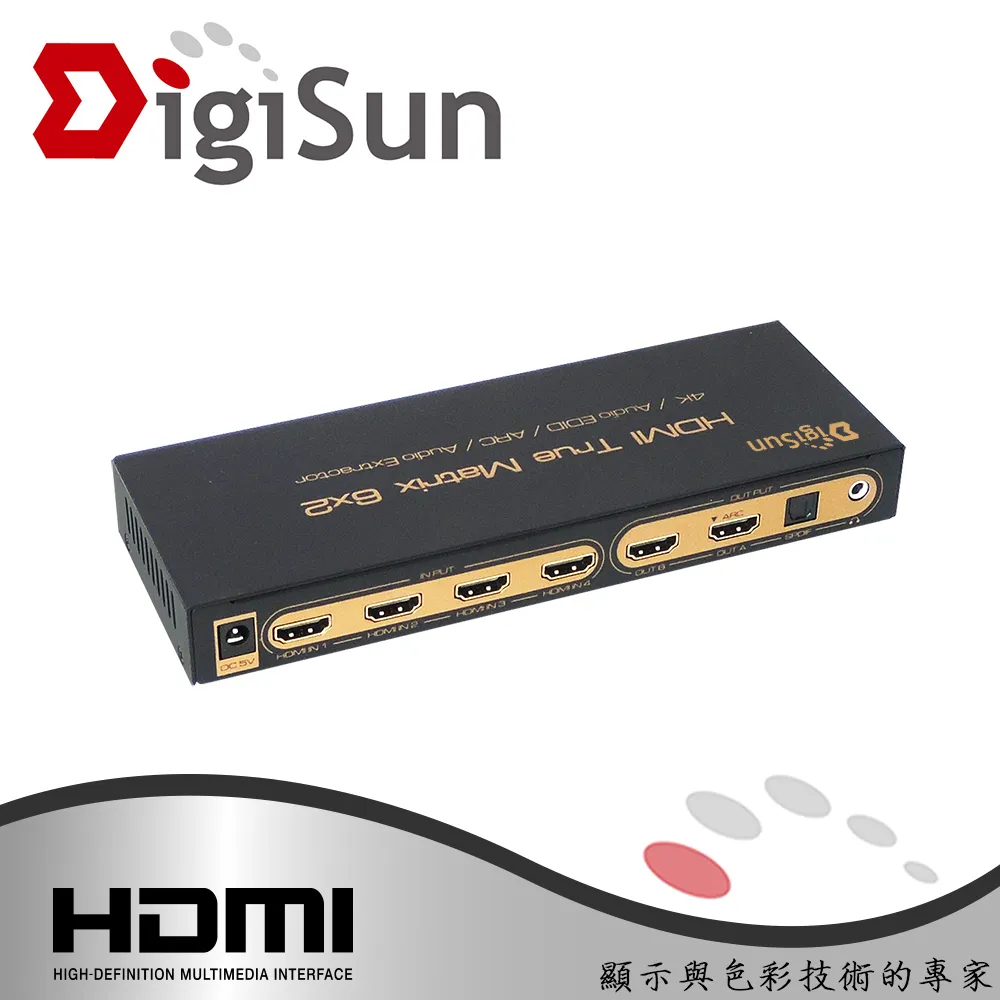 DigiSun AH262P 4K HDMI 六進二出矩陣切換器+音訊擷取器(PIP子母畫面) 歷史價格詳細信息