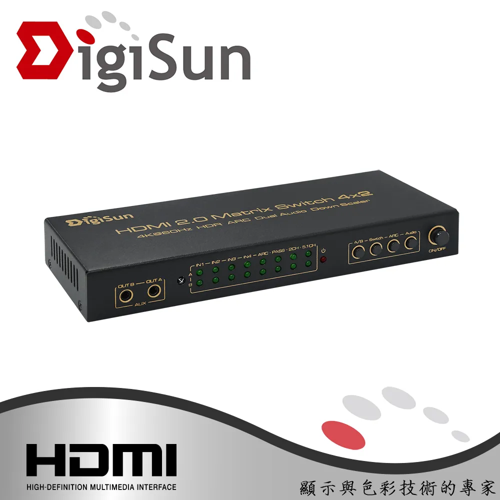DigiSun UHA842 4K HDMI 2.0 四進二出矩陣切換器+音訊擷取器(SPDIF+R/L) 歷史價格詳細信息