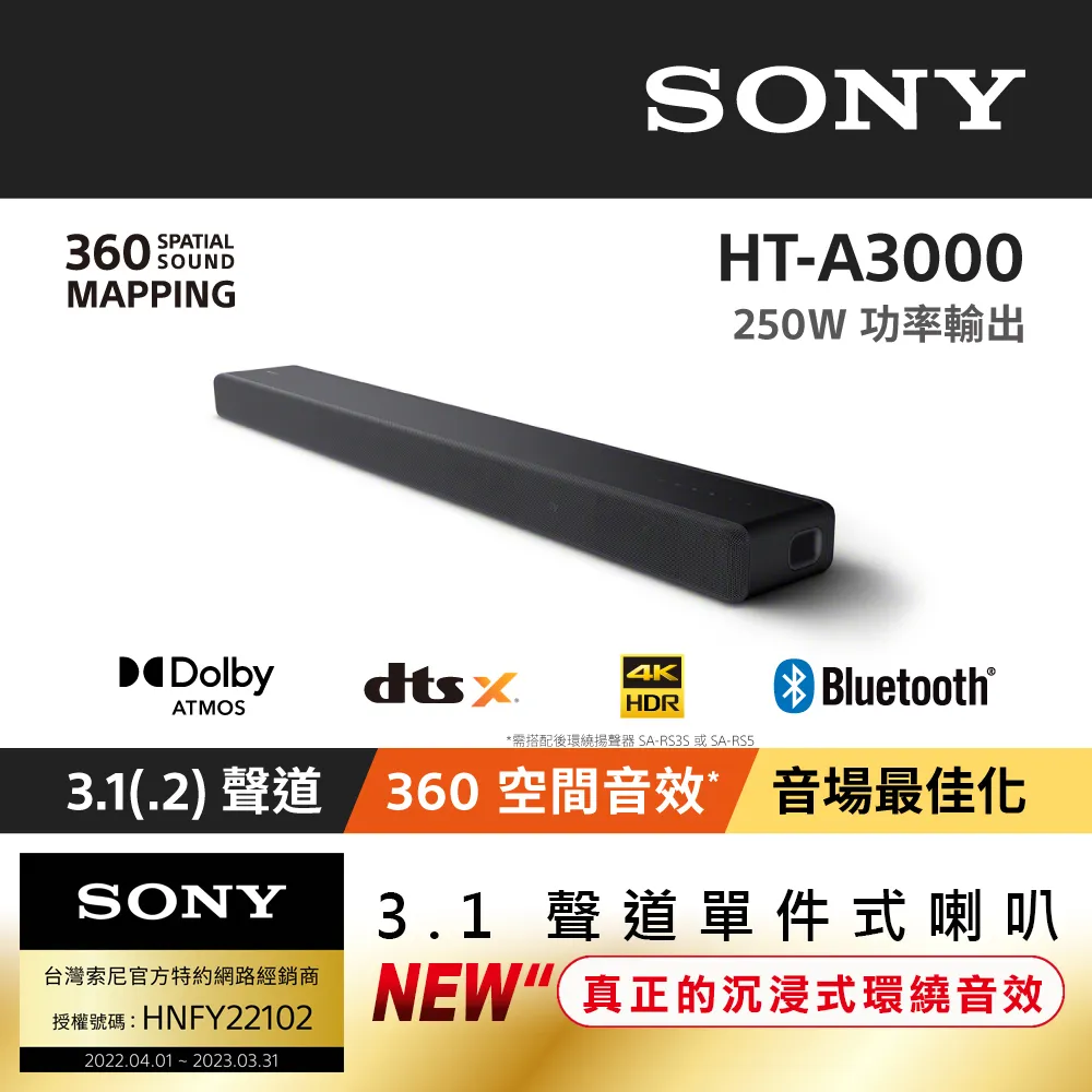 Sony 索尼 單件式喇叭+無線後環繞揚聲器+無線重低音揚聲器 HT-A5000+SA-RS3S+SA-SW3 歷史價格詳細信息