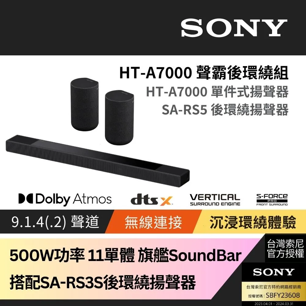 Sony SOUNDBAR家庭劇院組 HT-A5000+SA-RS5+SA-SW5 歷史價格詳細信息