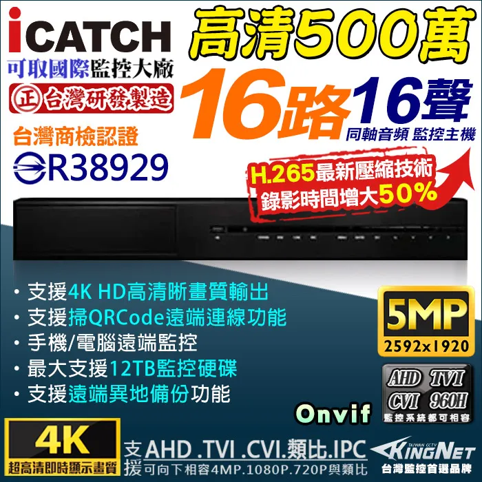 台灣大廠 AHD1080P 4CH監控主機 歷史價格詳細信息