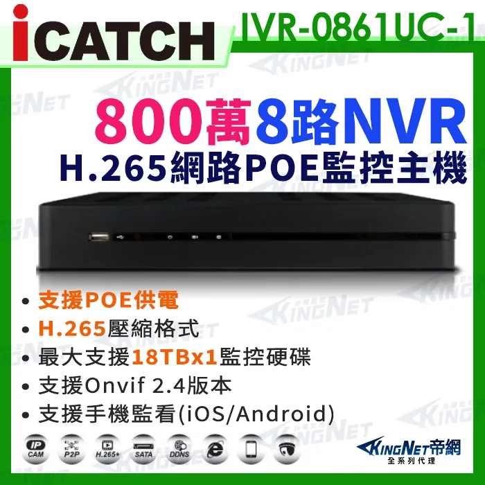 iCATCH 可取 8MP 16路 NVR H.265 4K POE 供電 NVR 網路監控主機 DVR 800萬 歷史價格詳細信息
