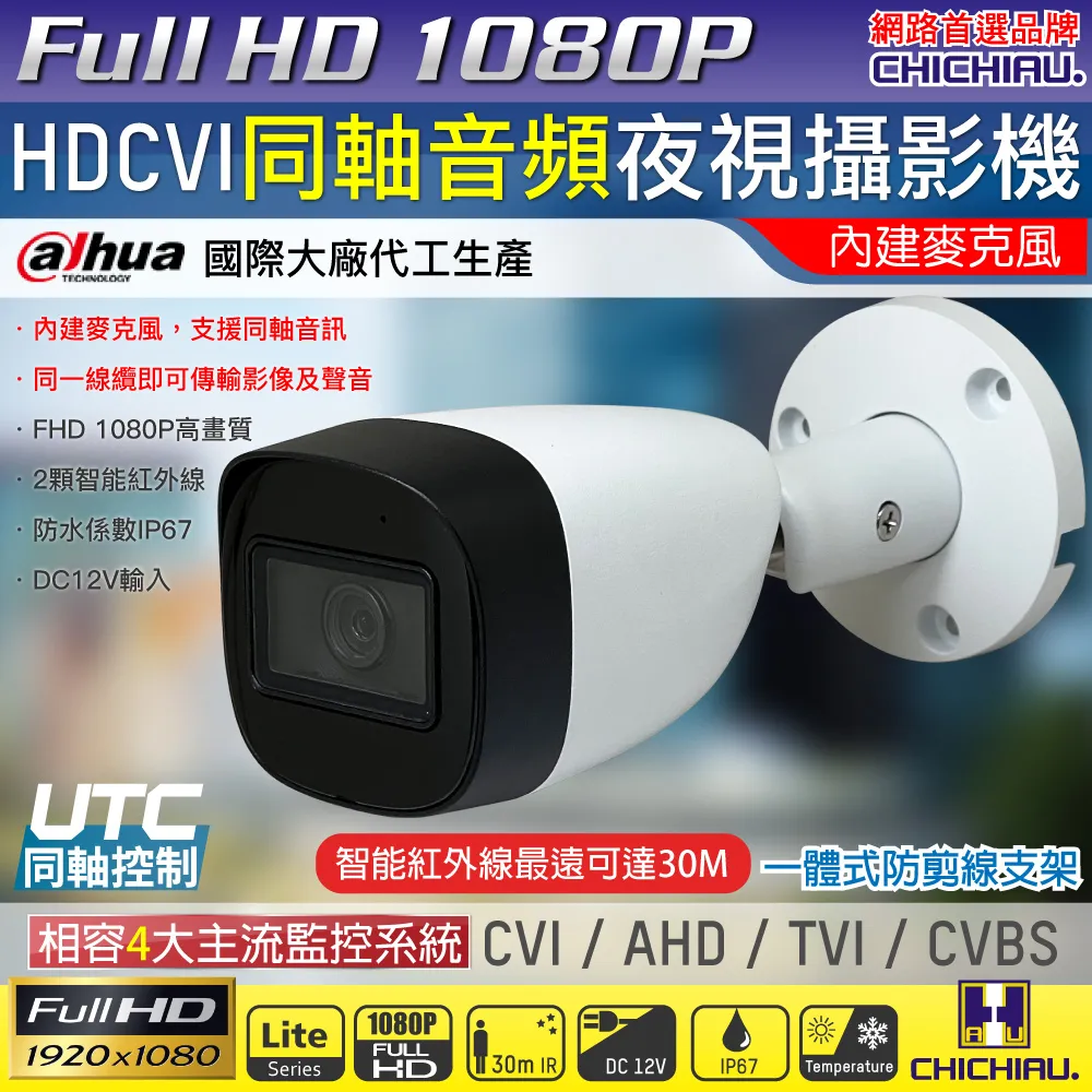 大華 1080P 200萬 DH-HAC-HFW1239TN-A-LED 暖光全彩 內建收音 防水攝影機 監視器 歷史價格詳細信息