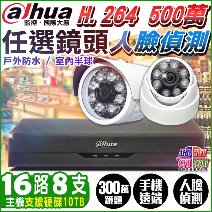 監視器 16路8支監控套餐 NVR 800萬監控主機 5MP鏡頭 H.265 手機遠端 POE 防水防塵 歷史價格詳細信息