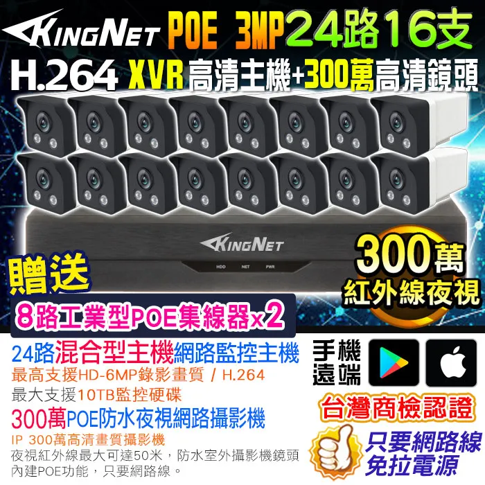 XVR 網路監控 12路4支套餐 POE 300萬高清 歷史價格詳細信息