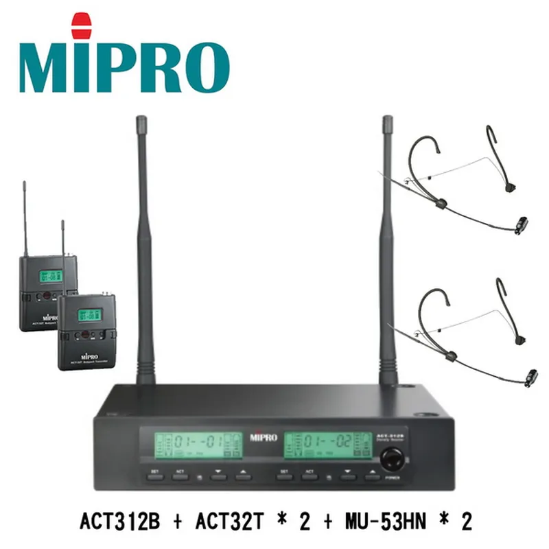 MIPRO ACT312B+T32+頭戴mic+供電腰包 無線麥克風系統套裝【凱傑樂器】 歷史價格詳細信息