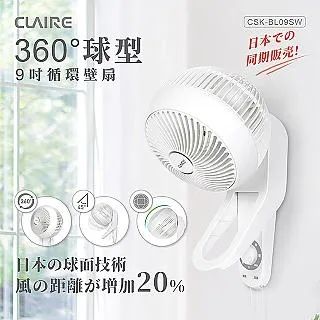 CLAIRE CSK-BG09S 360度球型9吋循環扇--活動贈品請勿下單 歷史價格詳細信息