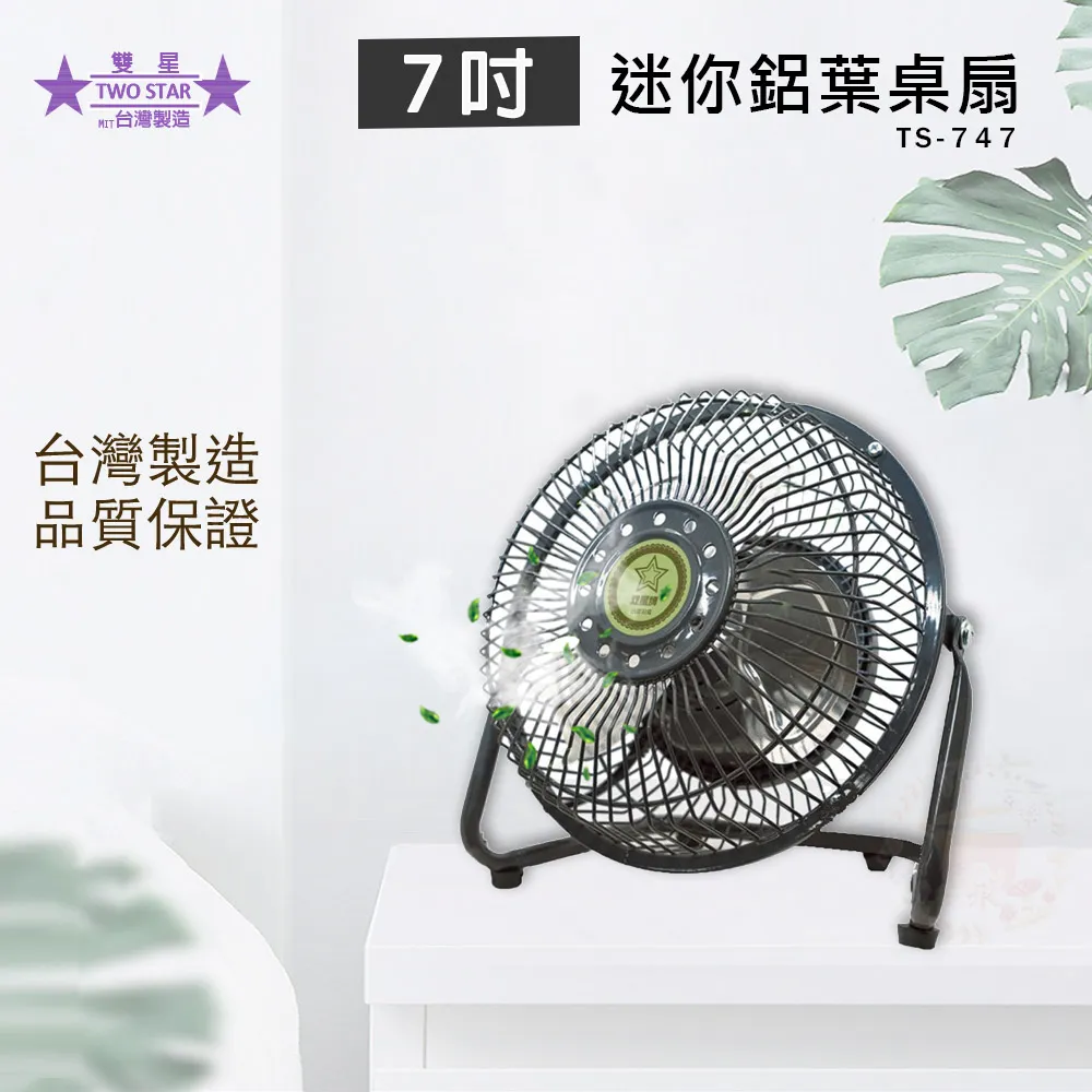 雙星 7吋輕巧型鋁葉涼風扇(超值二入組) TS-747 歷史價格詳細信息