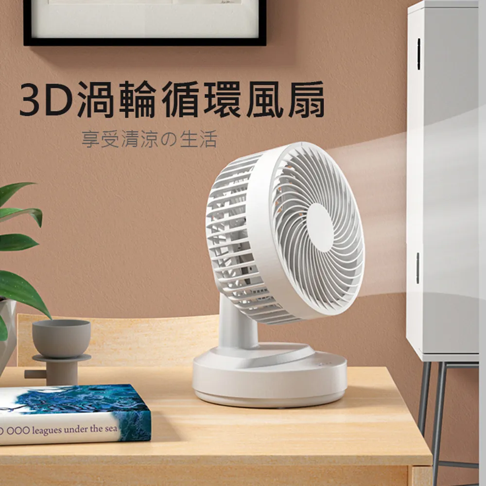 3D渦輪循環桌面電風扇(插電款) 大風量 超靜音 2檔風 價格比較,價格查詢,歷史價格詳細信息