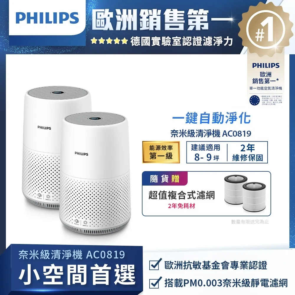 【飛利浦 PHILIPS】奈米級空氣清淨機 AC2936 登錄買大送小方案 歷史價格詳細信息