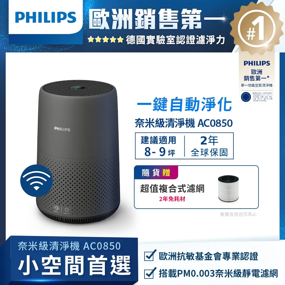 【飛利浦 PHILIPS】奈米級空氣清淨機 AC2936 登錄買大送小方案 歷史價格詳細信息