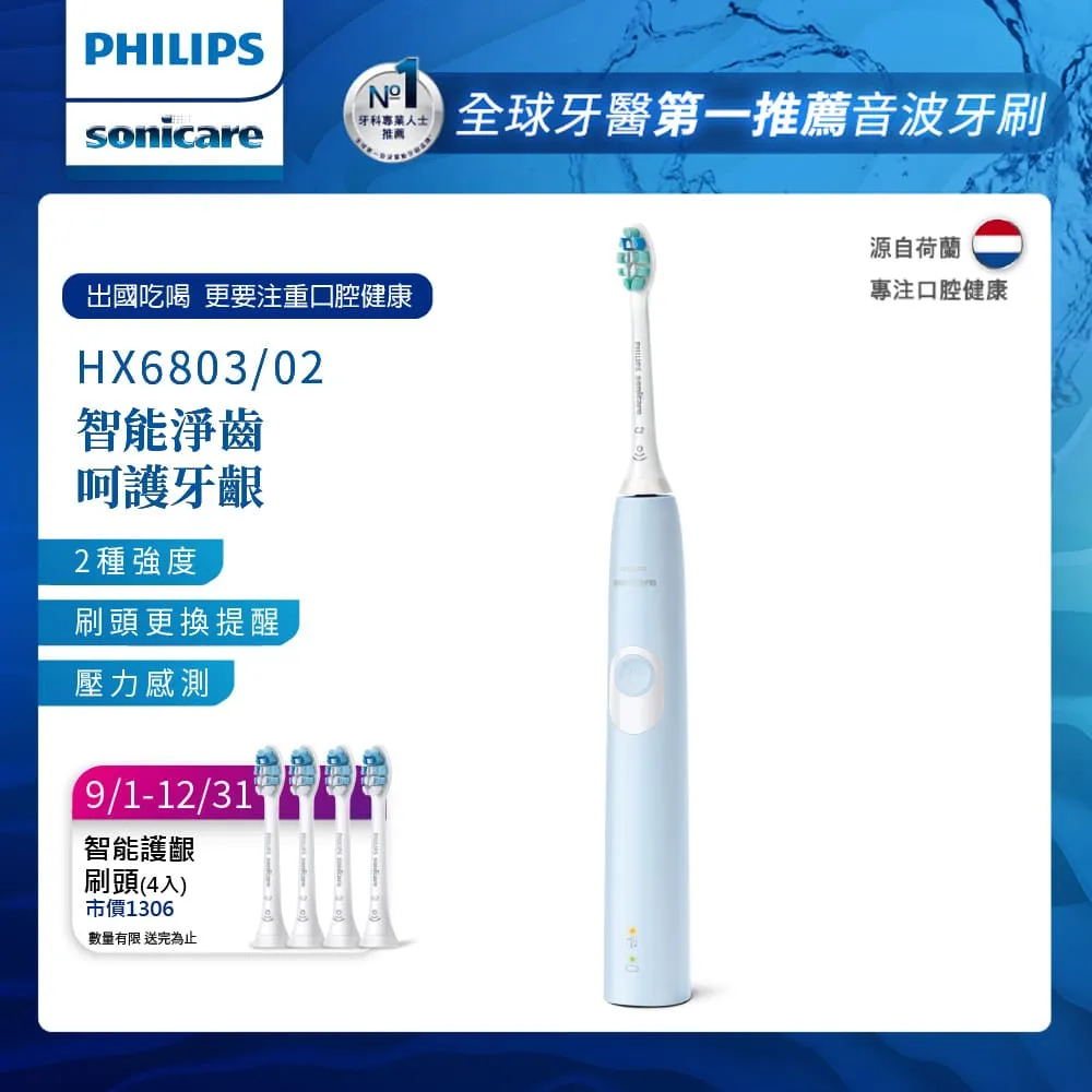 【PHILIPS 飛利浦】Sonicare ProtectiveClean 智能護齦音波震動牙刷HX6803/02 (雙入組) 歷史價格詳細信息